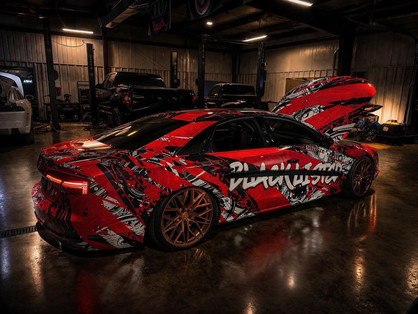 Custom in house designed wrap. Color change quality, custom print.